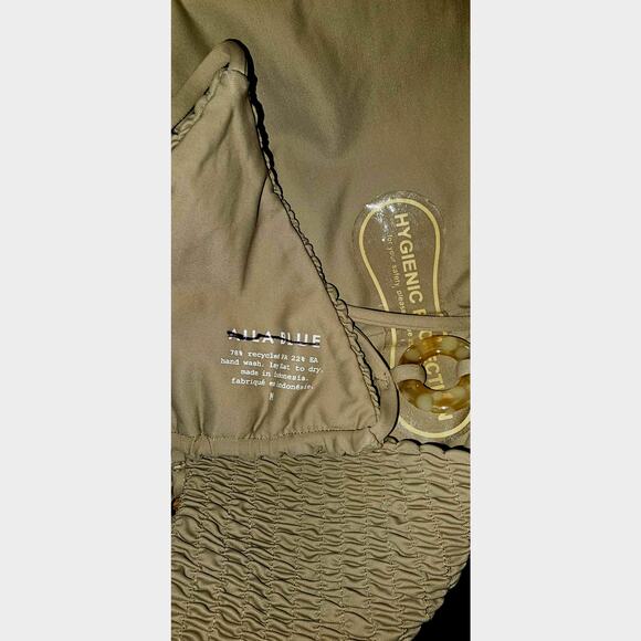 New Free People Aila Blue Soraya Bikini Top + Capri Bikini Bottoms $222 Medium - Picture 6 of 8